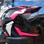 Imagem de Capacete Bieffe 3 Sport Hills Cinza Rosa Brilho Moto Pala