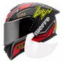 Imagem de Capacete Bieffe B-12 Qtr Preto Vermelho Fechado +Vis Cromada