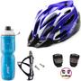 Imagem de Capacete Bike Ciclismo Com Led + Garrafa Térmica + Suporte + Par De Sinalizador