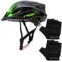 Imagem de Capacete Bike Mtb Tsw Ciclista Com Sinalizador De Led + Luvas