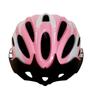 Imagem de Capacete C/ Sinalizador Led Ciclismo Mtb Rosa Branco Genesi