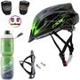 Imagem de Capacete Ciclismo Bike Mtb Tsw + Garrafa Térmica + Suporte + Sinalizador