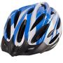 Imagem de Capacete Ciclismo Led Sinalizador Mtb Azul Branco Bike Deko