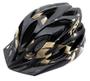 Imagem de Capacete Ciclismo Mtb Raptor 2 Tam M 54 a 58cm Com Sinalizador e Viseira Preto e Dourado Tsw