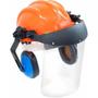 Imagem de Capacete Com Abafador+Viseira Plastcor Laranja 70001344