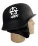 Imagem de Capacete coquinho estilo militar Scooter Elétrica Moto Preto Anarchy com Protetor - M34036