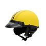 Imagem de Capacete Coquinho Scooter Moto Elétrica Bike Couro Amarelo