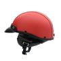 Imagem de Capacete Coquinho Scooter Moto Elétrica Bike Couro Vermelho