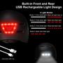 Imagem de Capacete de bicicleta GTSBROS Adult com luz LED frontal e traseira para ciclismo