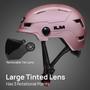 Imagem de Capacete de Bicicleta ILM E3-10L com LED Recarregável via USB - Cor Rosa Claro