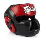 Imagem de Capacete de boxe Fairtex HG13 de couro genuíno preto/vermelho