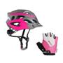 Imagem de Capacete de Ciclismo  Com Led e Com Luva Arbok Regulagem kit