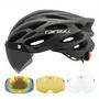 Imagem de Capacete De Ciclismo Unissex De 54-62 Cm Com Luz LED Para Capacete De Bicicleta Com Viseira De