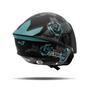 Imagem de Capacete De Moto Aberto Feminino Personalizado New Liberty Pro Tork Flowers Three Urbano Passeio