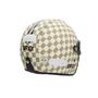 Imagem de Capacete De Moto Aberto Retro Custom Couro Premium Viseira Fume