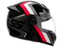 Imagem de Capacete de Moto Articulado Mixs Helmets Gladiator Super Speed Cinza e Vermelho Tamanho 56