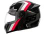 Imagem de Capacete de Moto Articulado Mixs Helmets Gladiator Super Speed Cinza e Vermelho Tamanho 56