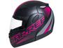 Imagem de Capacete de Moto Articulado Taurus Zarref V5 NEON Preto Fosco e Rosa Tamanho 56