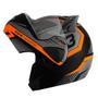 Imagem de Capacete de moto escamoteavel pro tork v-pro jet 3 laranja vis. dourada tam 62