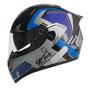 Imagem de Capacete de Moto GP Tech V128 Fusion Brilhante Preto com Azul