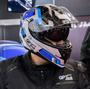 Imagem de Capacete de Moto GP Tech V128 Fusion Brilhante Preto com Azul