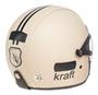 Imagem de Capacete de Moto Retro Old School Kraft Premium Lancamento Revestido Bege