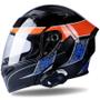 Imagem de Capacete de Motocicleta com Interfone Bluetooth à Prova d'Água - FM e Música