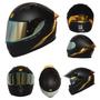 Imagem de Capacete de motocicleta HAX Obsidian Full Face Dupla Visor Adulto