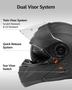Imagem de Capacete de Motocicleta Modular YEMA YM-926 Full Face com Aprovação DOT