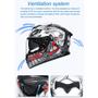 Imagem de Capacete de motocicleta MotuoMR Full Face aprovado pelo DOT Black XL