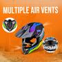 Imagem de Capacete de motocicleta Oumurs Dual Visor Adult Black XL com acessórios