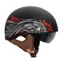 Imagem de Capacete de motocicleta VCAN Cruiser Phoenix Half Face Black M