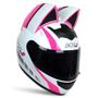 Imagem de Capacete de Motocicleta Wangbadan com Design de Orelhas de Gato - Integral