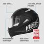 Imagem de Capacete de motocicleta Westt Torque Modular Dual Visor DOT