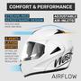Imagem de Capacete de Motocicleta Westt Torque Modular - Viseira Dupla com Certificação DOT