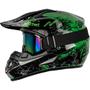 Imagem de Capacete de motocross Yesmotor Youth Kids Full Face DOT Green XL