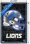 Imagem de Capacete de néon do Wall Poster Trends International NFL Detroit Lions