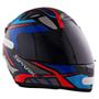 Imagem de Capacete Ebf Moto Fechado Spark Spider Preto Azul Mais Viseira Camaleão ou Fumê