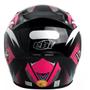 Imagem de Capacete Ebf Spark Dragon Preto Rosa Com Narigueira Mais Viseira Cristal e Adesivo Branco