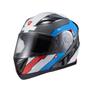 Imagem de Capacete Escamot Gladiator V3 Reisen Azul Vermelho E Branco 56 - Texx