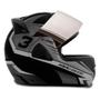 Imagem de Capacete escamoteavel robocop de moto pro tork v-pro jet 3 cinza com viseira espelhada tam 62