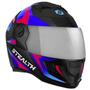 Imagem de Capacete Esportivo Moto Fechado Feminino Masculino Pro Tork Stealth Concept Viseira Espelhada