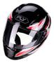 Imagem de Capacete f-9 trace preto vermelho brilho