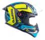 Imagem de Capacete Fechado Bieffe B12 Phanton Azul Amarelo Fosco Moto