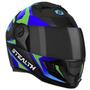 Imagem de Capacete Fechado Esportivo Feminino Masculino Pro Tork Stealth Concept Viseira Fumê + Narigueira