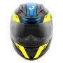 Imagem de Capacete Fechado Jett Modelo Evo Line Brilhante Azul e Amarelo Tam. 62