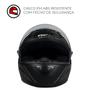 Imagem de Capacete Fechado Moto Com Narigueira E Casco Em ABS Resistente Gt2 Preto Fosco Tamanho 60 Inmetro