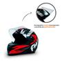 Imagem de Capacete Fechado Moto Com Narigueira Gtn Masculino Acolchoado Resistente Preto E Vermelho 56 Fw3