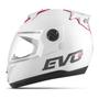 Imagem de Capacete Fechado Pro Tork Evo G8 Solid Viseira Cristal + Fume Evolution Moto Preto Fosco Branco