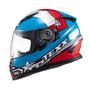 Imagem de Capacete Fechado Wing Superstar Azul Vermelho Branco 58 (1766558) - Texx